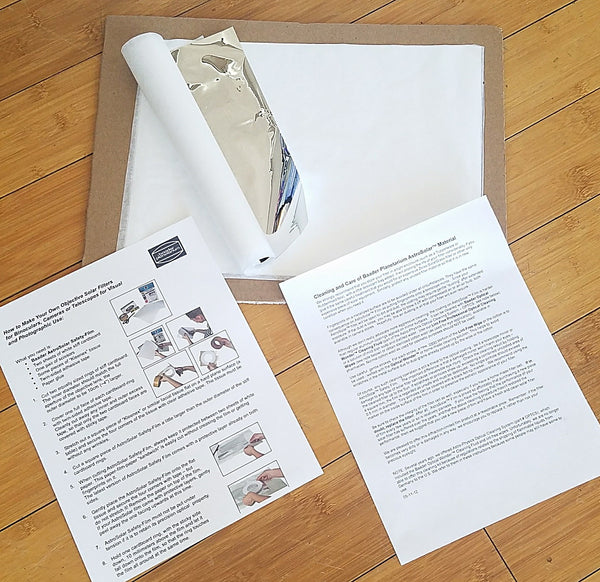 SAFE Baader Solar Mylar sheets for DIY Solar Filters