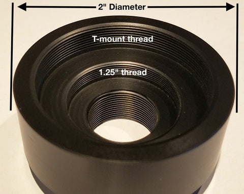 Revolution C mount to 2" and T adapter