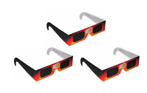 Solar Safe Eclipse Glasses - 3 pack